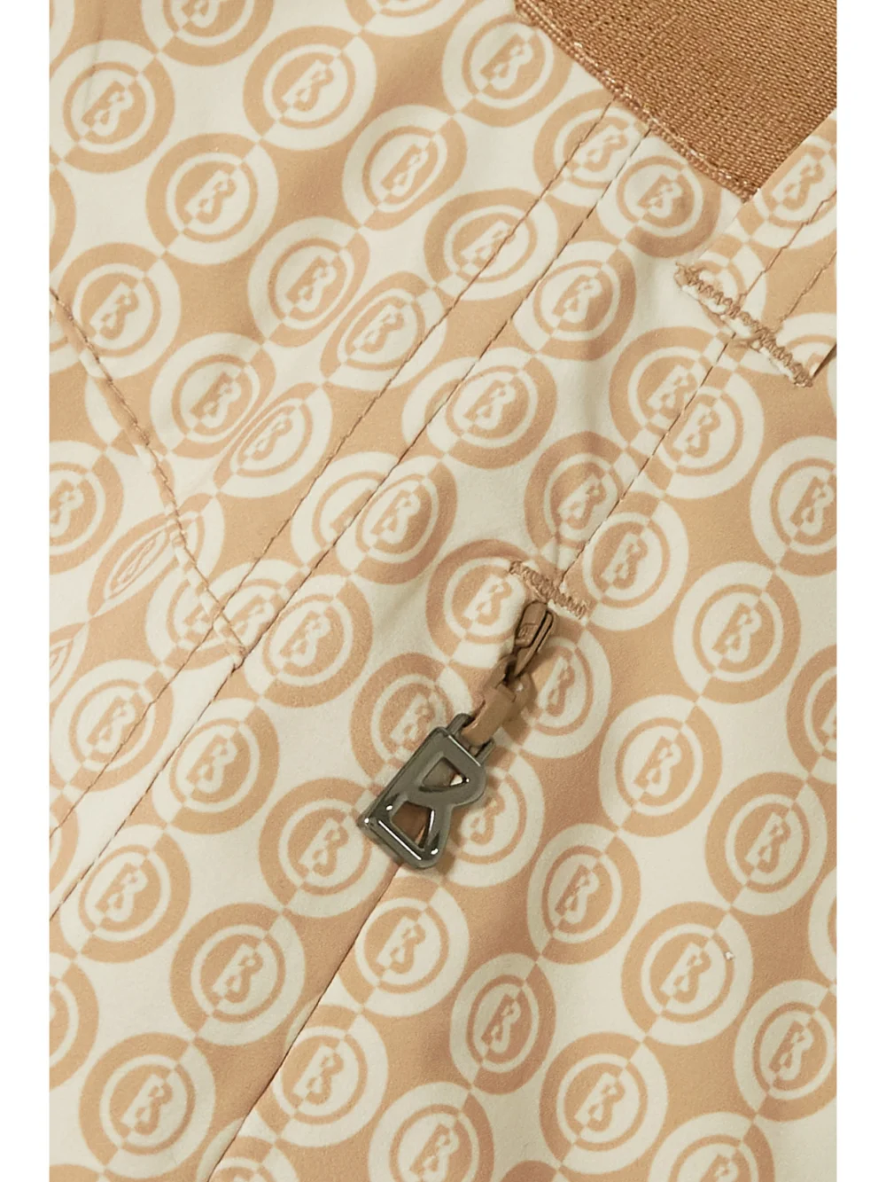Close-up detail of the Bogner Tesja Cropped Printed Shell Straight-leg Golf Pants