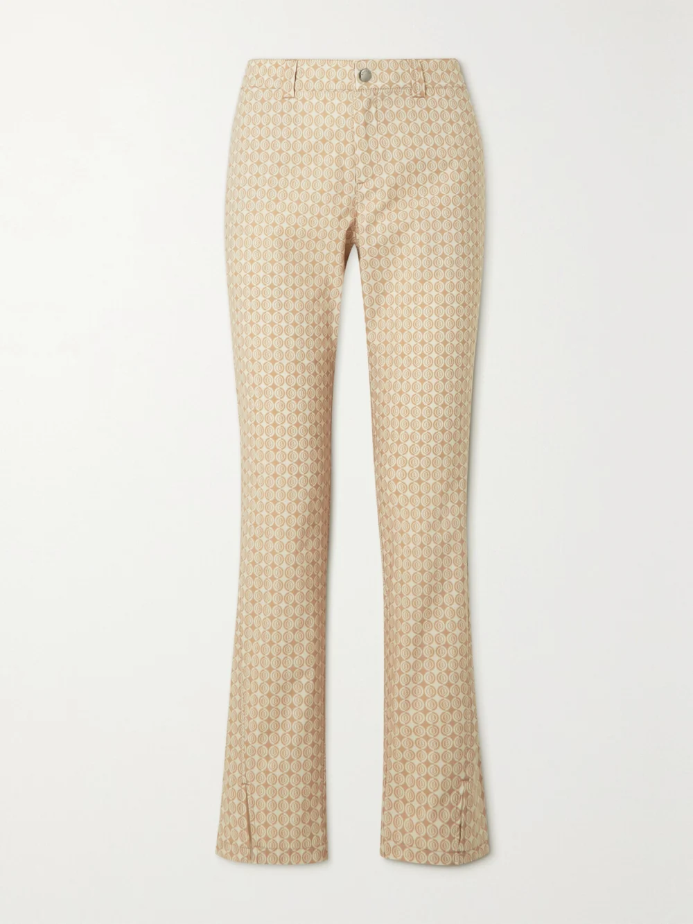 Bogner Tesja Cropped Printed Shell Straight-leg Golf Pants in sand
