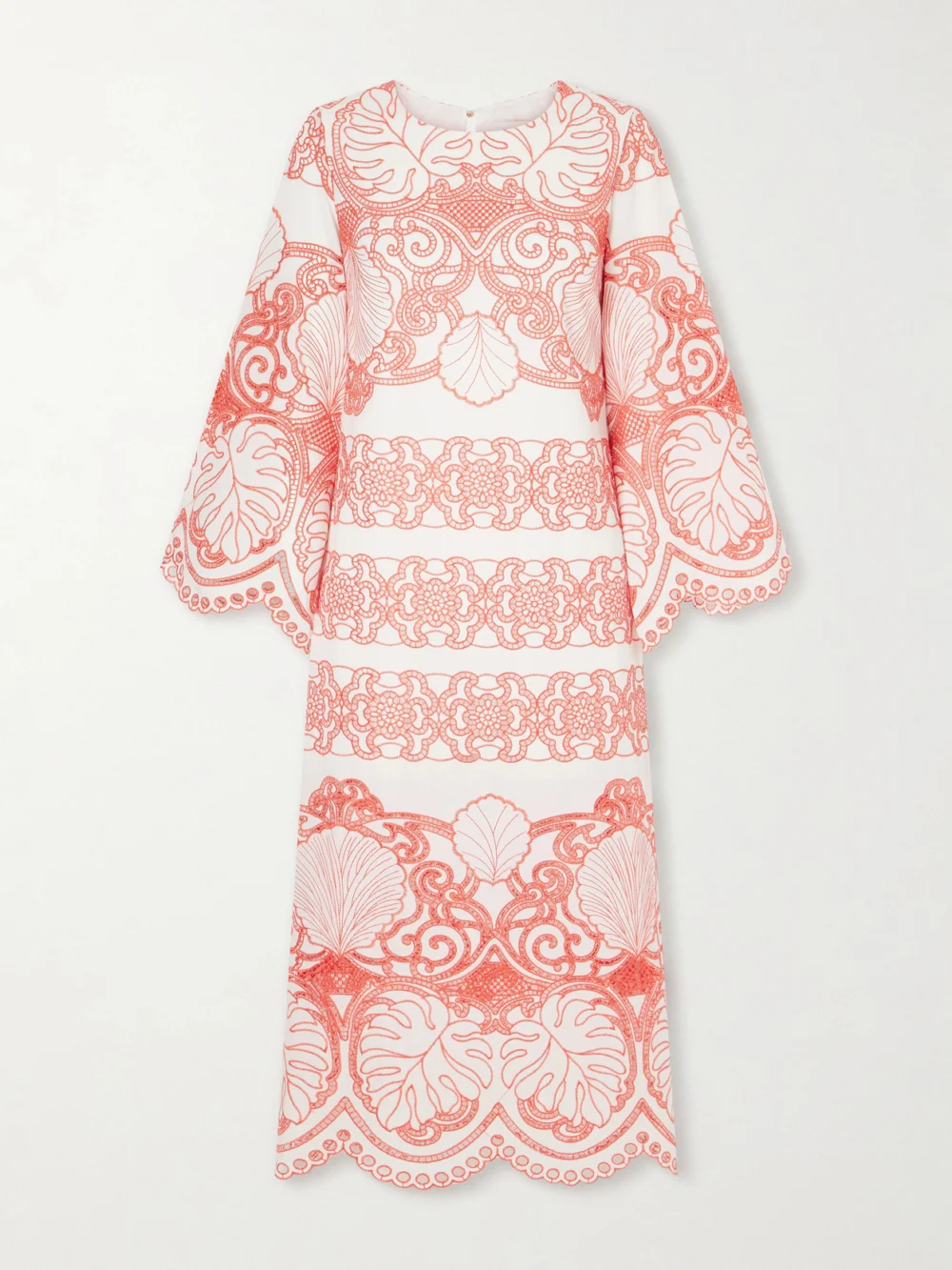 Borgo de Nor Seraphina Broderie Anglaise Cotton-blend Poplin Midi Dress in multi