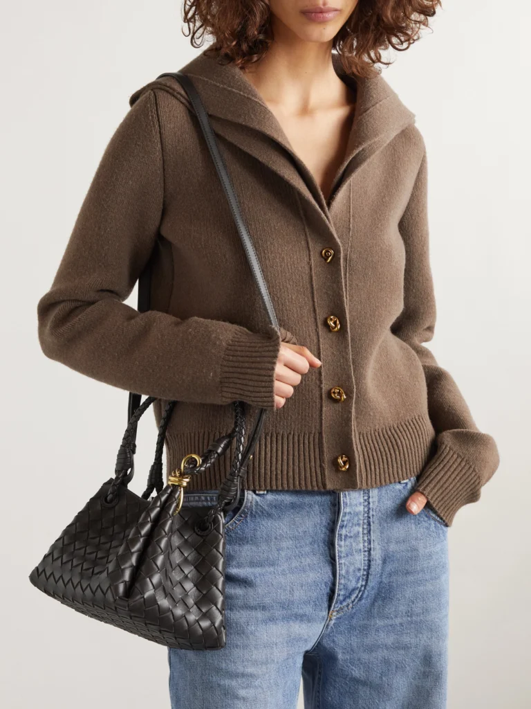 Bottega Veneta Parachute Small Intrecciato Leather Shoulder Bag