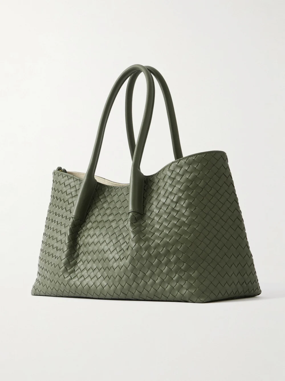 Back view of the Bottega Veneta Pinacoteca Medium Intrecciato Leather Tote