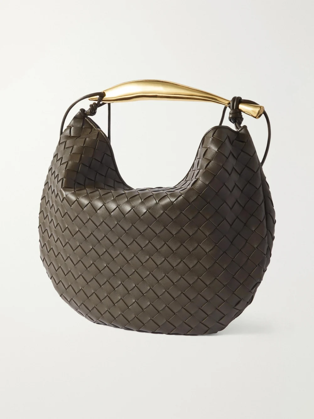 Back view of the Bottega Veneta Sardine Medium Intrecciato Leather Shoulder Bag