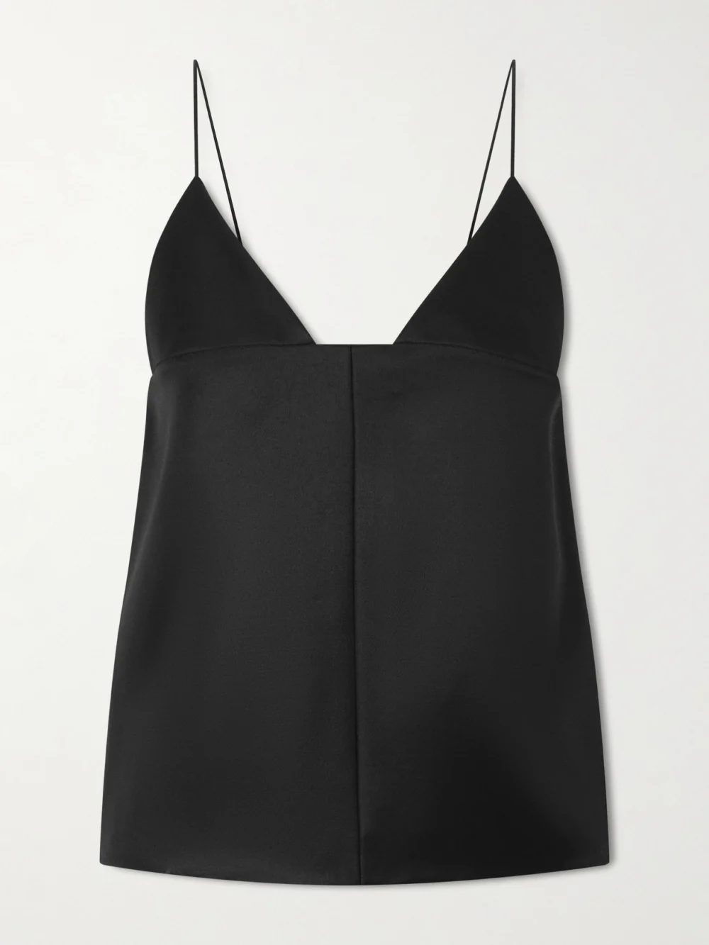 Brandon Maxwell The Bridges Paneled Wool and Silk-blend Top in black