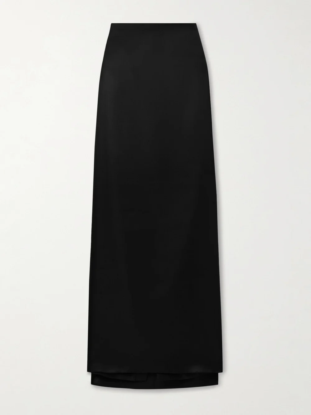 Brandon Maxwell The Monroe Draped Silk-twill Maxi Skirt in black