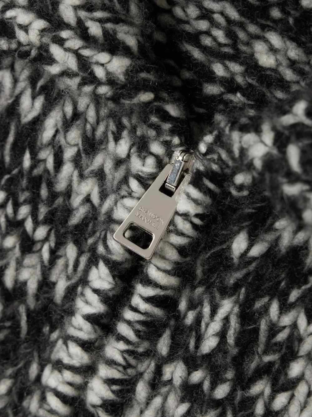 Close-up detail of the Brandon Maxwell The Posie Space-dyed Cashmere and Silk-blend Sweater