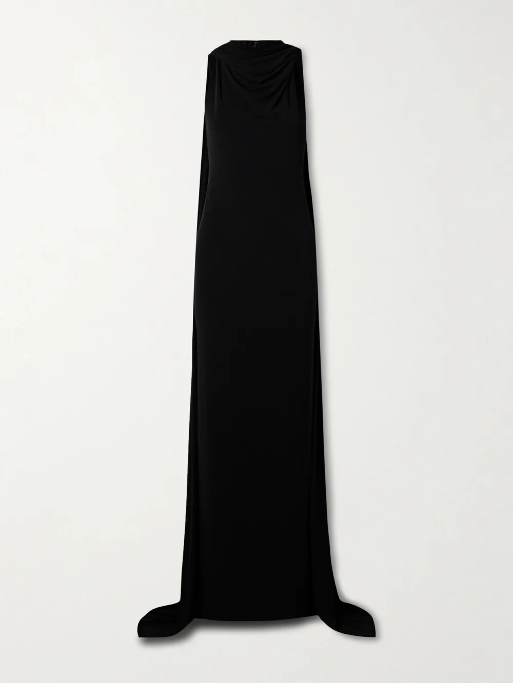 Brandon Maxwell The Presley Cape-effect Draped Stretch-jersey Gown in black