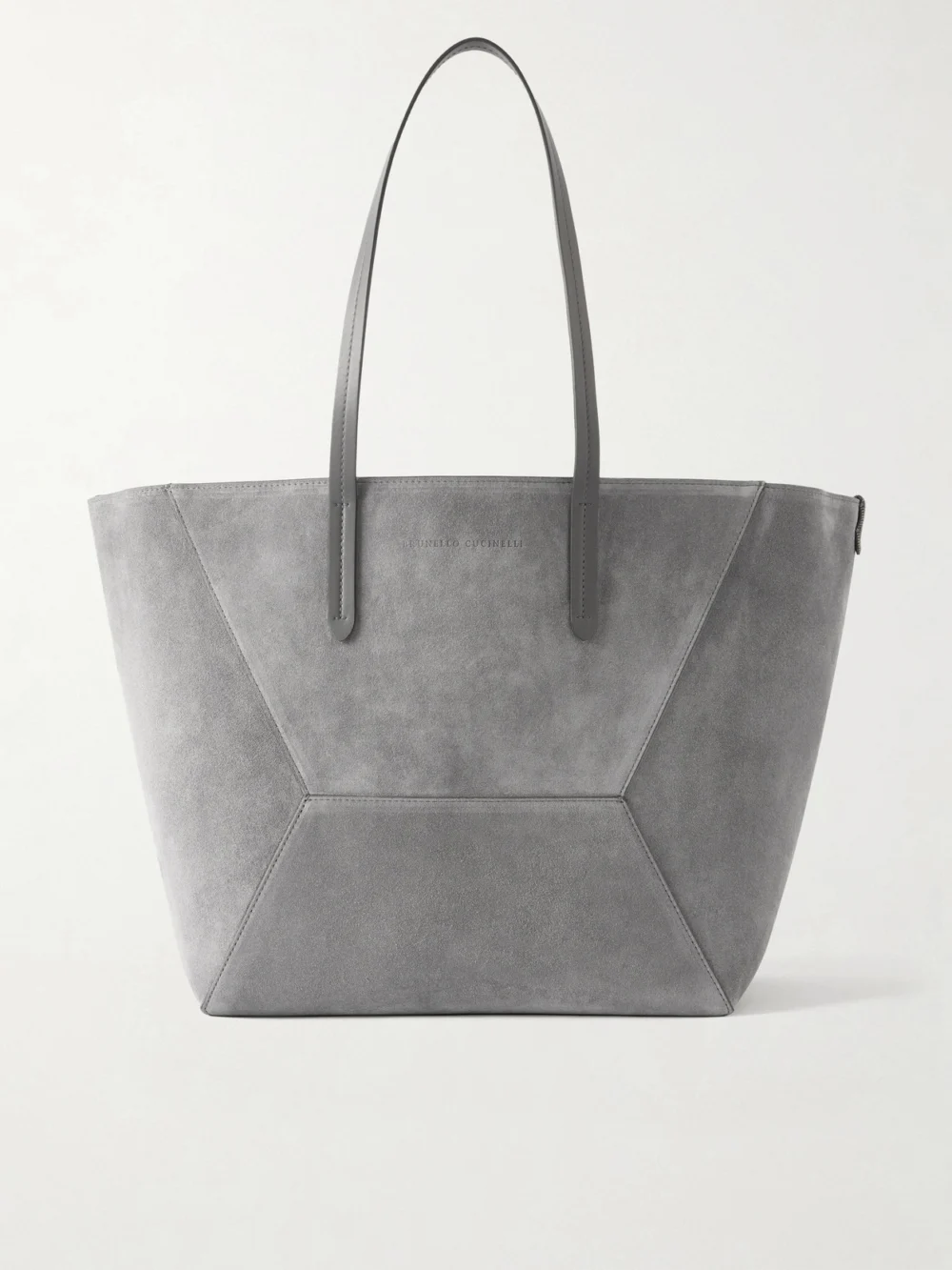 Brunello Cucinelli Maxi Suede Tote in gray