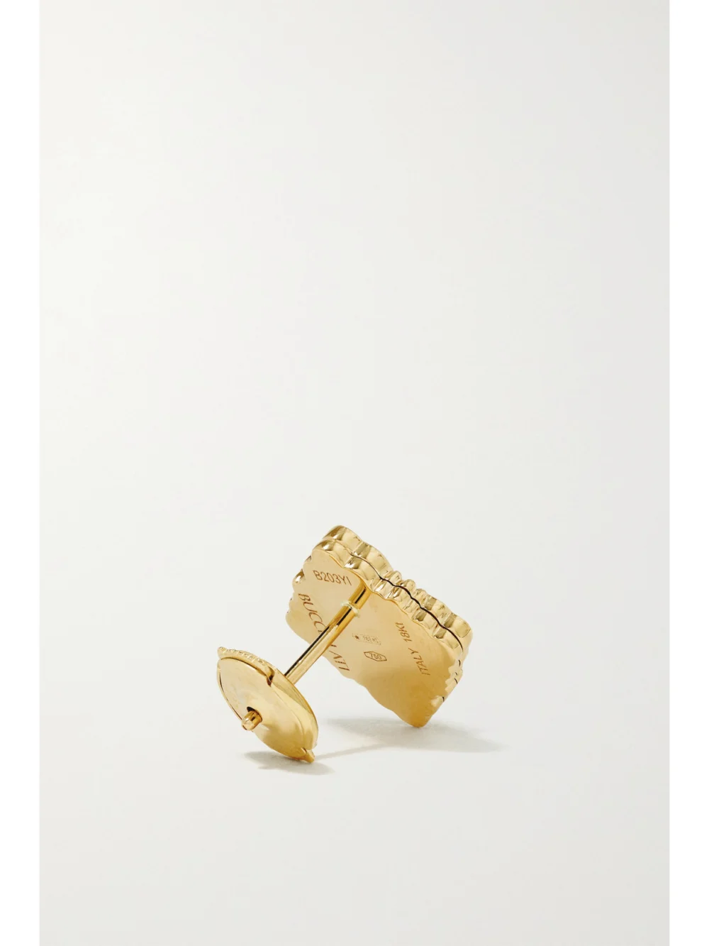 Back view of the Buccellati Opera Tulle 18-karat Gold Mother-of-pearl Earrings