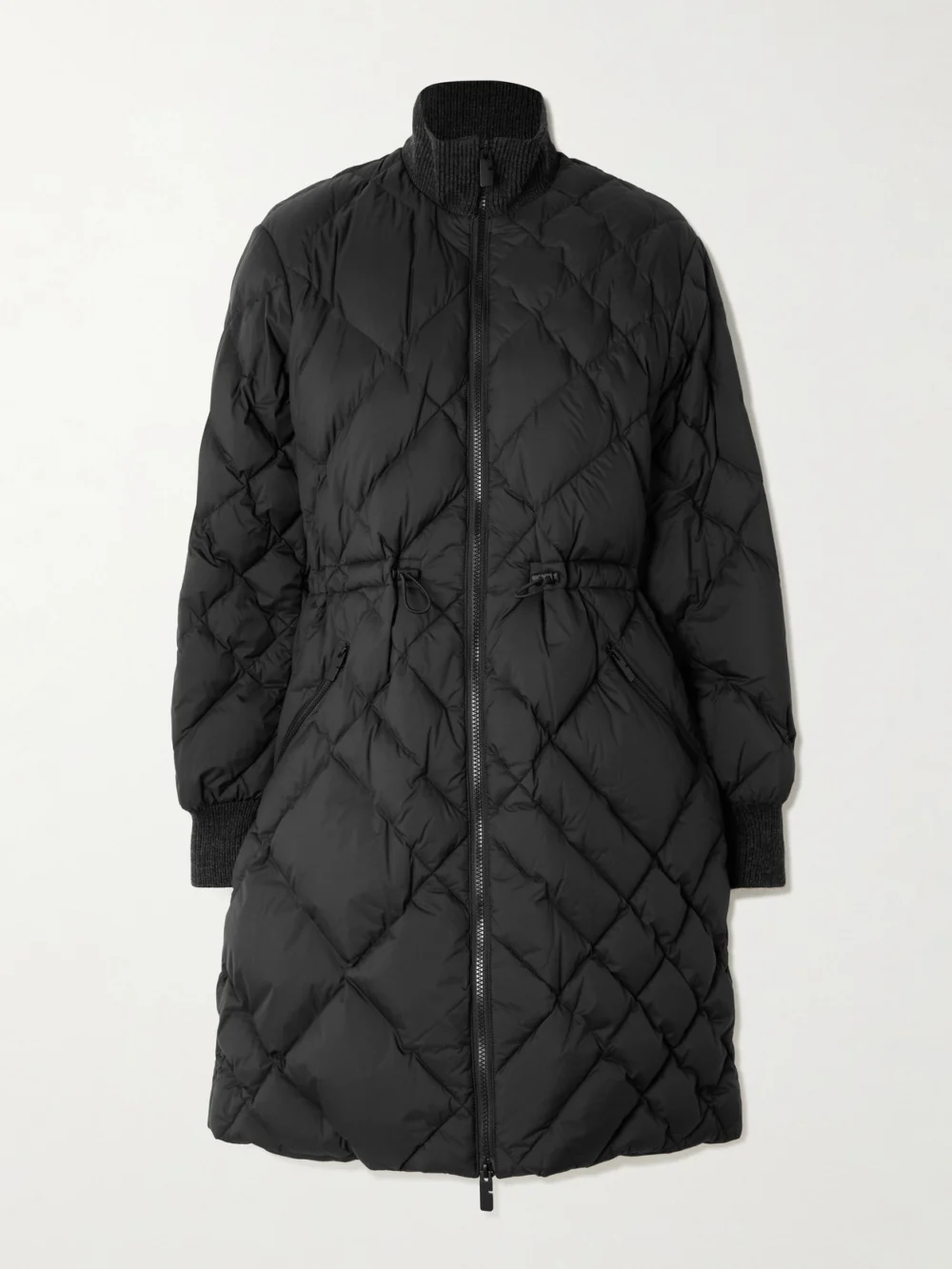 Burberry Appliquéd Leather-trimmed Padded Quilted Shell Down Jacket in black