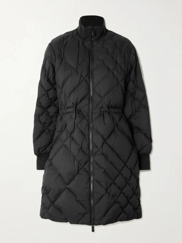 Burberry Appliquéd Leather-trimmed Padded Quilted Shell Down Jacket