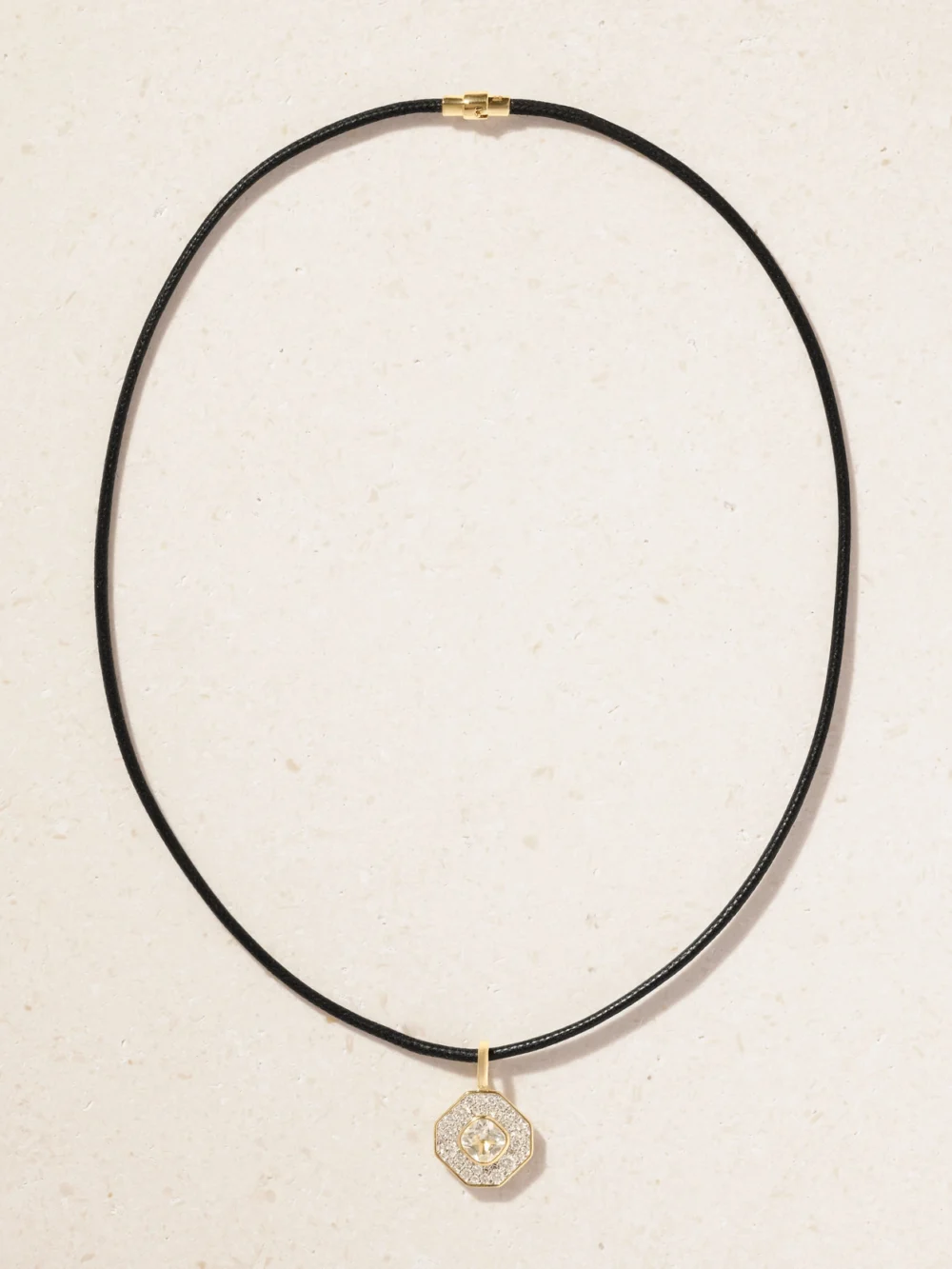 By Pariah The Essential 14-karat Recycled Gold, White Topaz and Diamonds Pendant