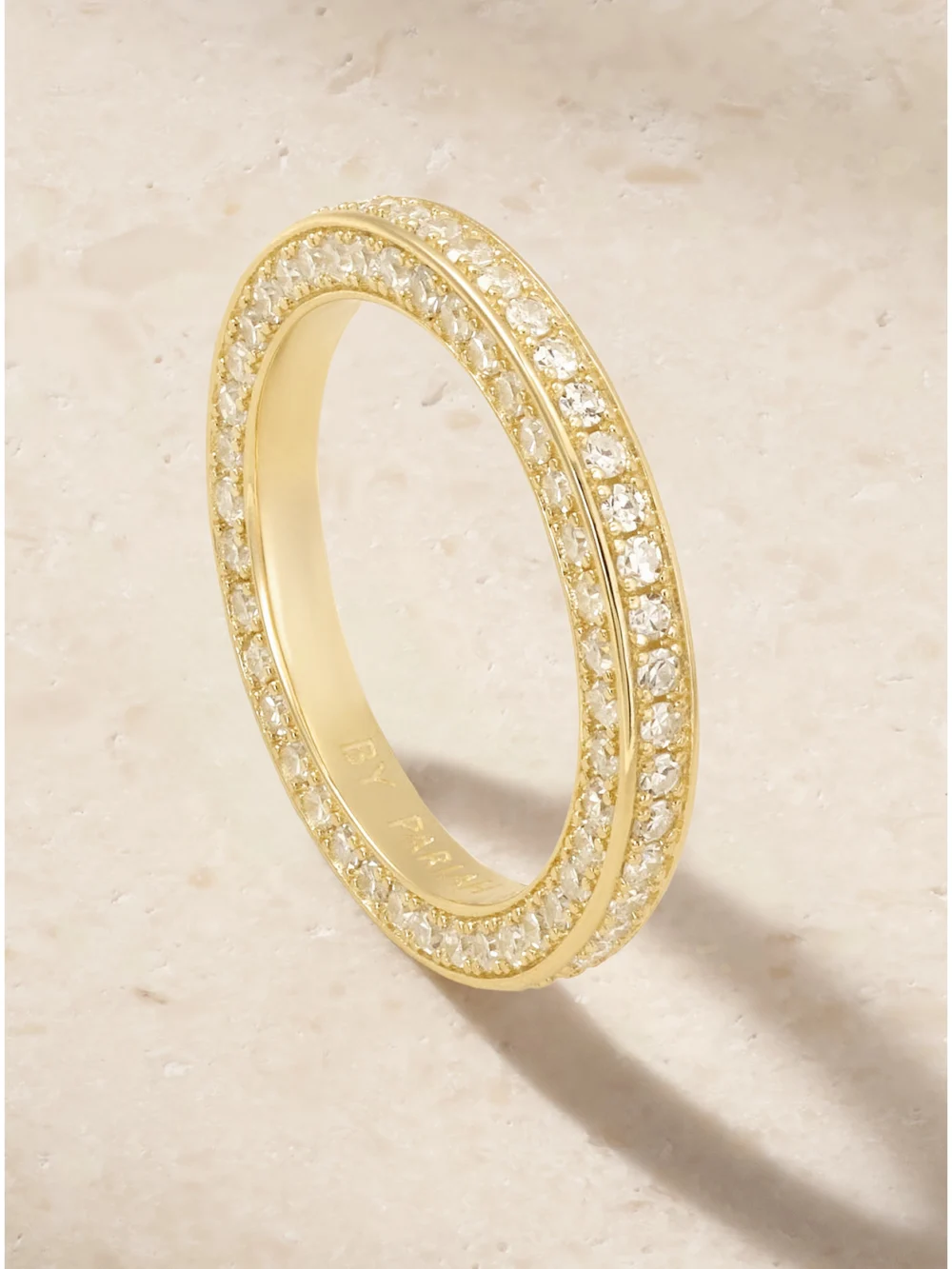 By Pariah Triple 14-karat Recycled Gold Diamond Ring in 54