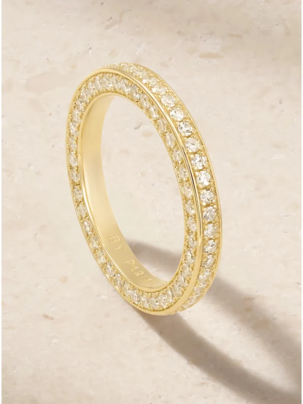By Pariah Triple 14-karat Recycled Gold Diamond Ring