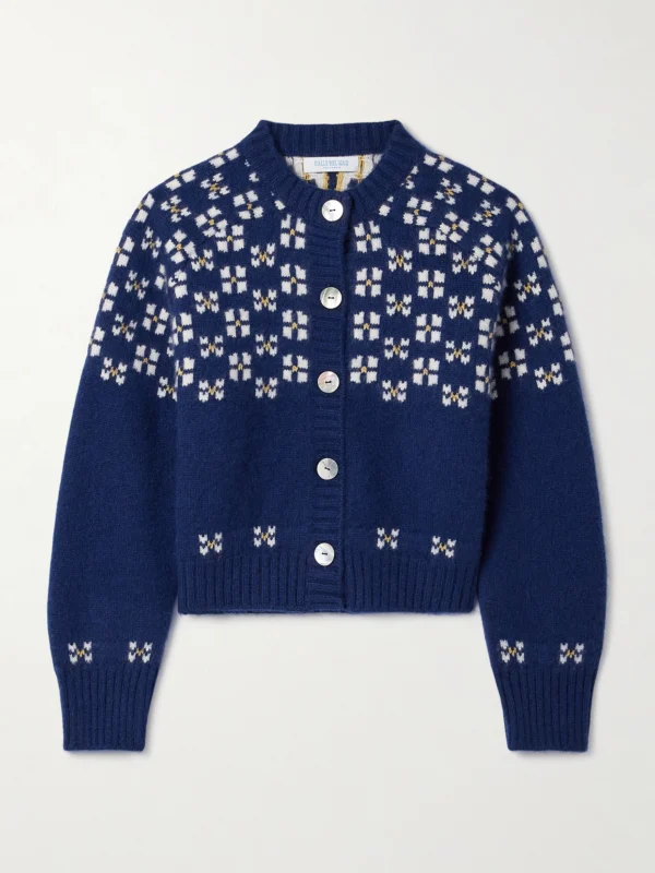 Calle Del Mar Fair Isle Cashmere Cardigan
