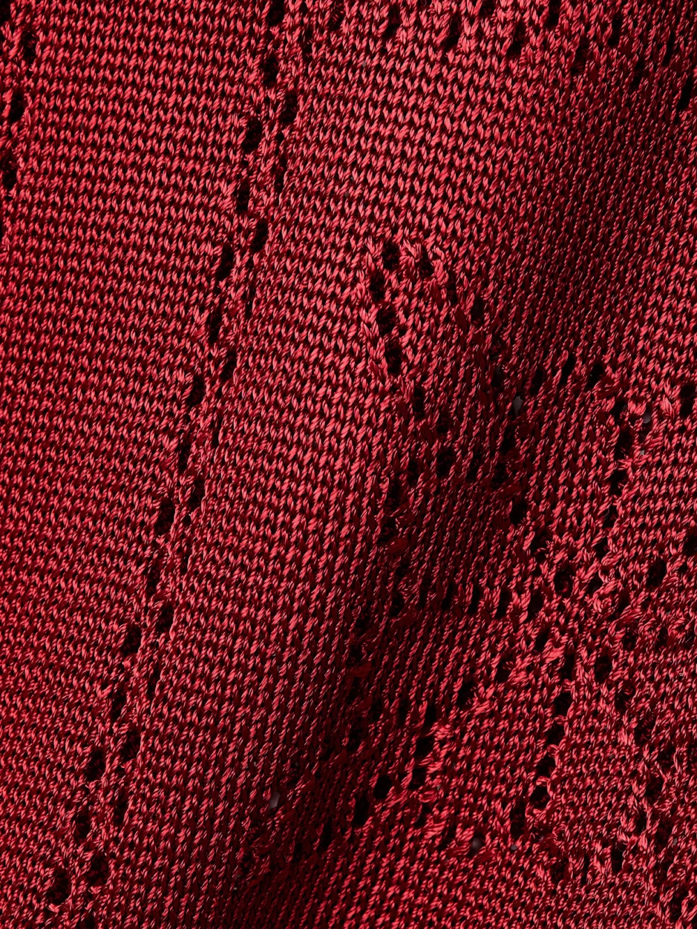 Close-up detail of the Calle Del Mar Pointelle-knit Midi Skirt