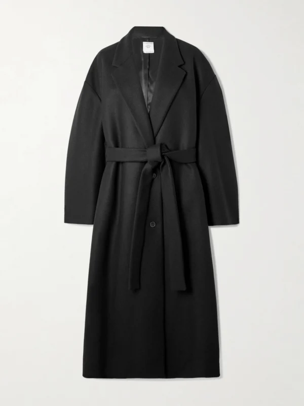 Calvin Klein Collection Beatrice Belted Wool and Cashmere-blend Coat