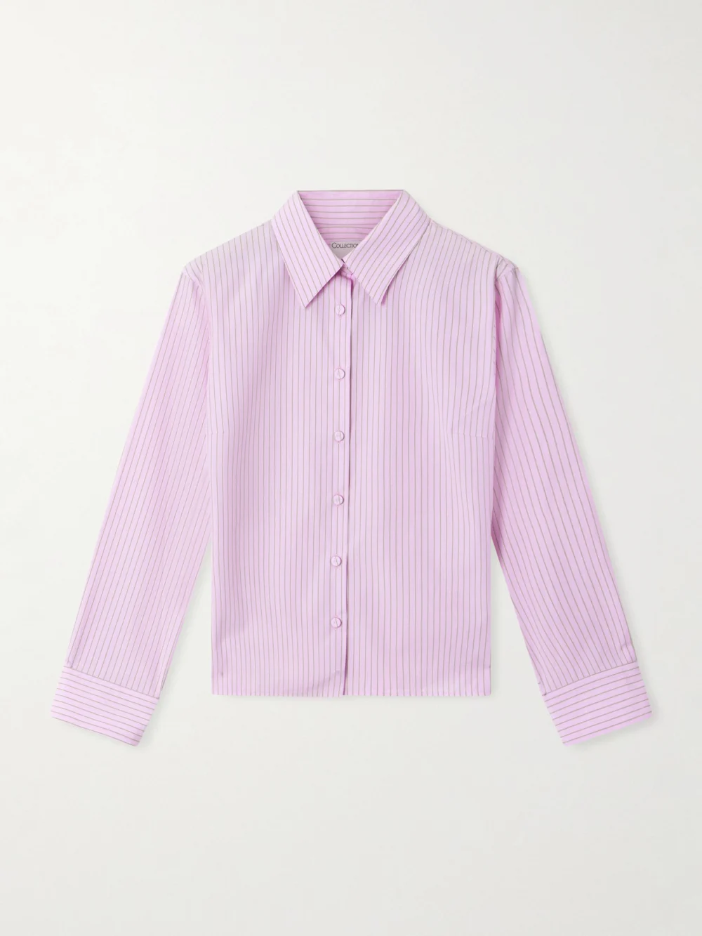 Calvin Klein Collection Daisy Striped Cotton-poplin Shirt in baby pink