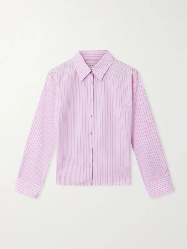 Calvin Klein Collection Daisy Striped Cotton-poplin Shirt