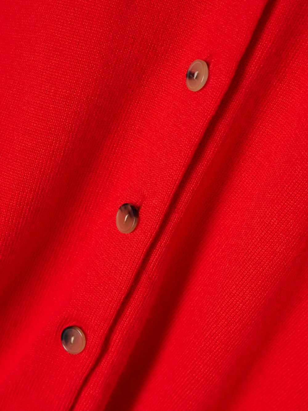Close-up detail of the Calvin Klein Collection Lila Wool Cardigan