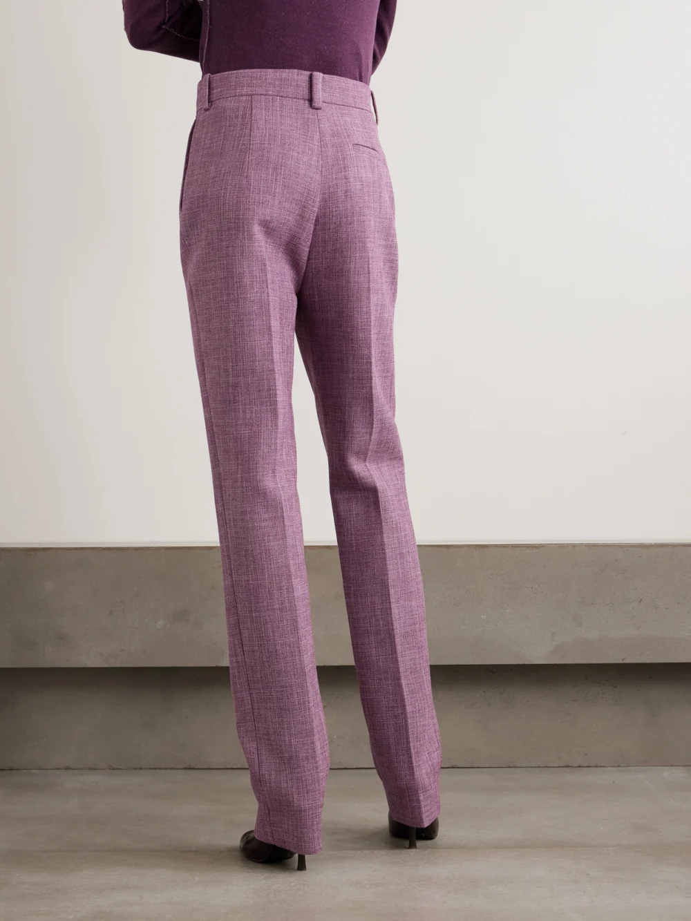 Back view of the Calvin Klein Collection Lucia Cotton-blend Skinny Pants