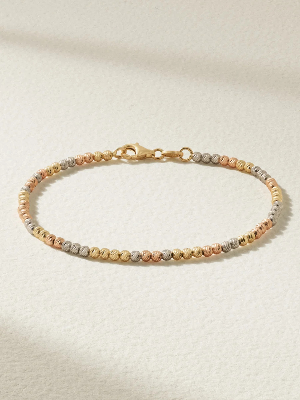 Carolina Bucci Discoball 18-karat Rose, White and Yellow Gold Bracelet