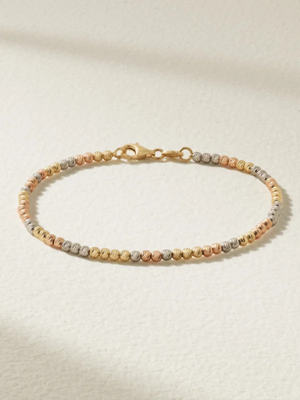 Carolina Bucci Discoball 18-karat Rose, White and Yellow Gold Bracelet