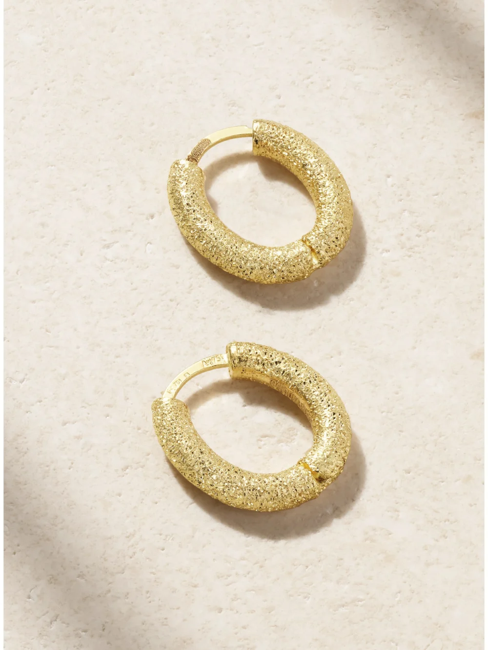 Carolina Bucci Florentine Finish 18-karat Gold Hoop Earrings