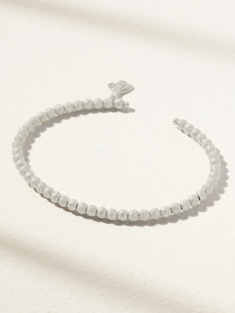 Carolina Bucci Florentine Finish 18-karat White Gold Bracelet in silver