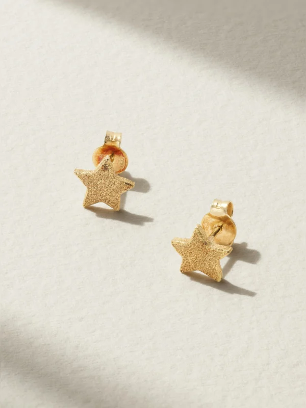 Carolina Bucci Florentine Finish Superstellar 18-karat Gold Earrings