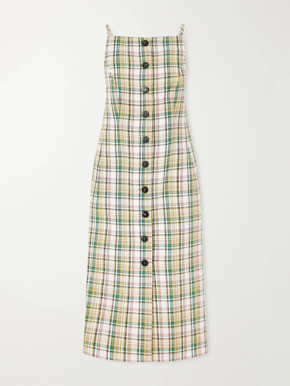 Carolina Herrera Checked Woven Midi Dress in multi