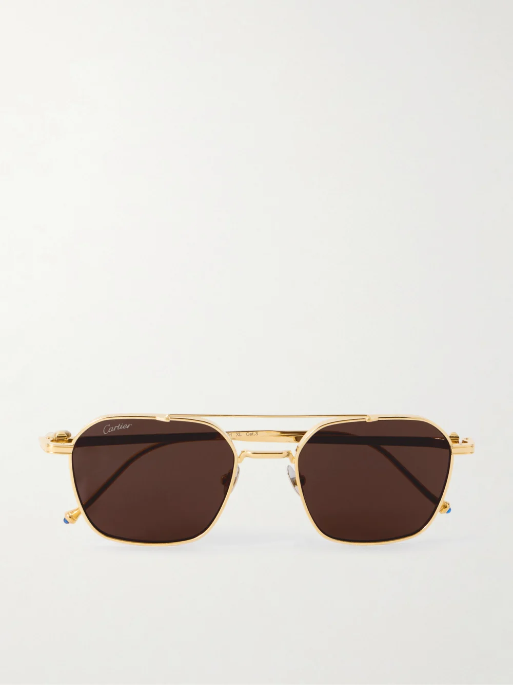 Cartier Eyewear Pasha Gold-tone Aviator-style Sunglasses