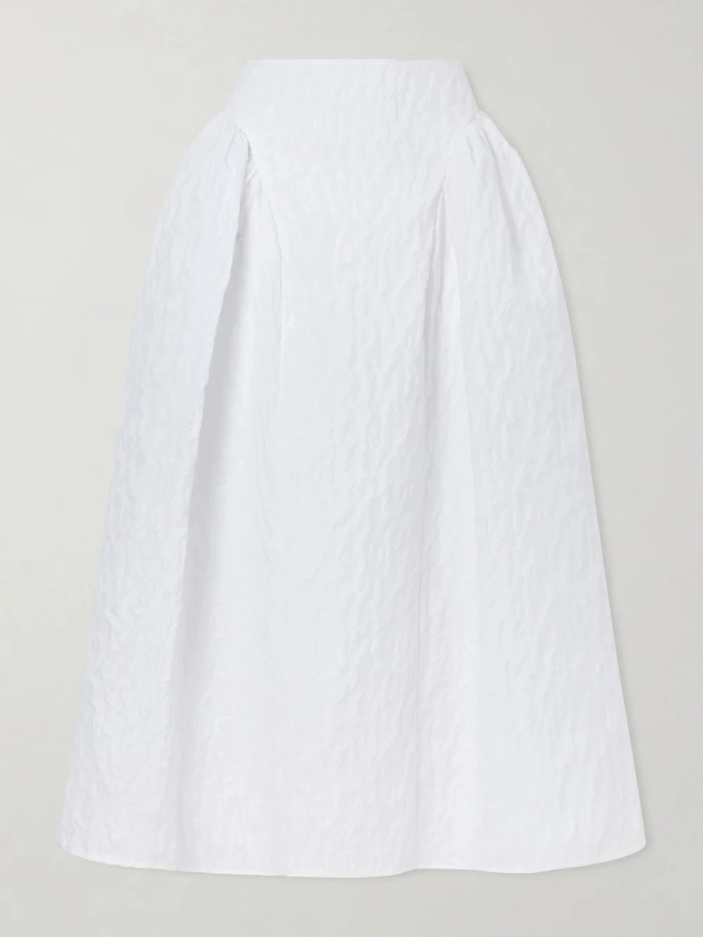 Cecilie Bahnsen Fabiola Cotton-blend Cloqué Midi Skirt in white