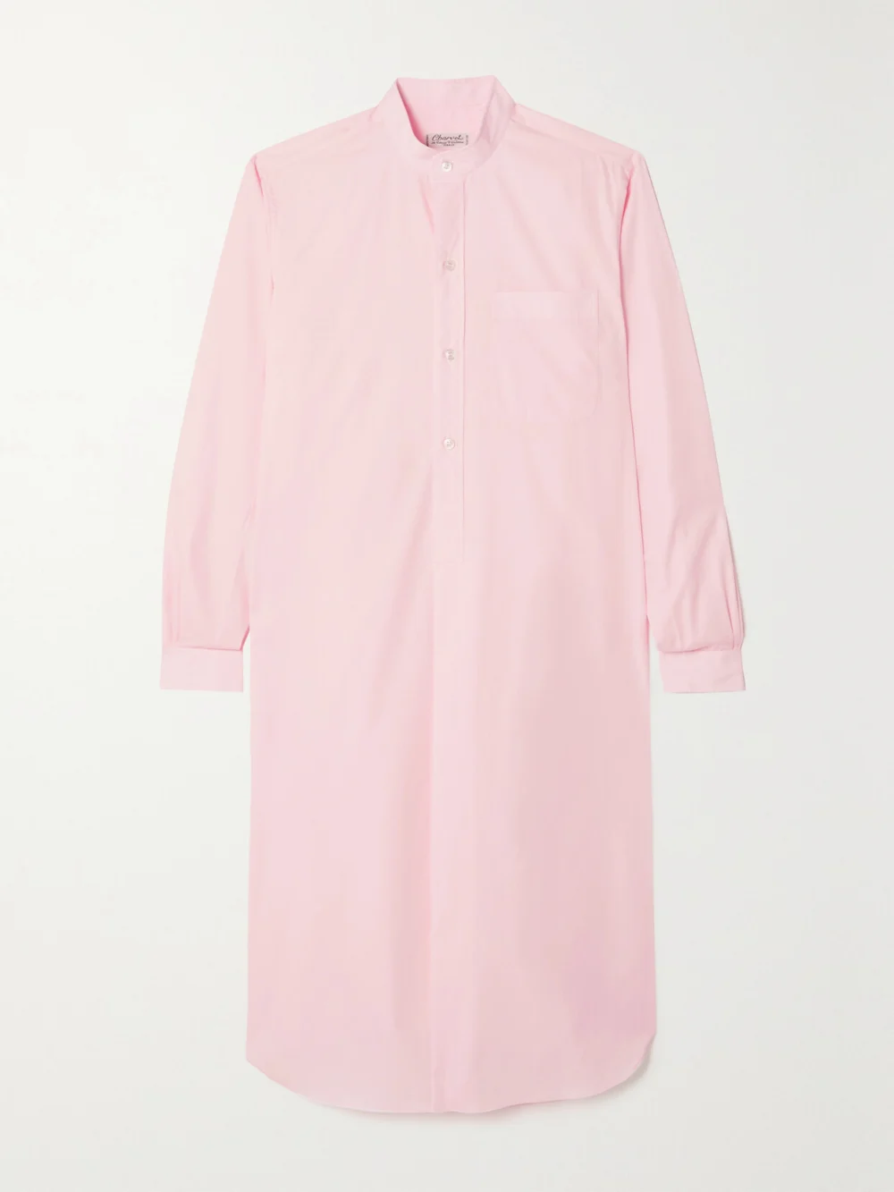 Charvet Elysee Oversized Cotton-poplin Nightdress in baby pink