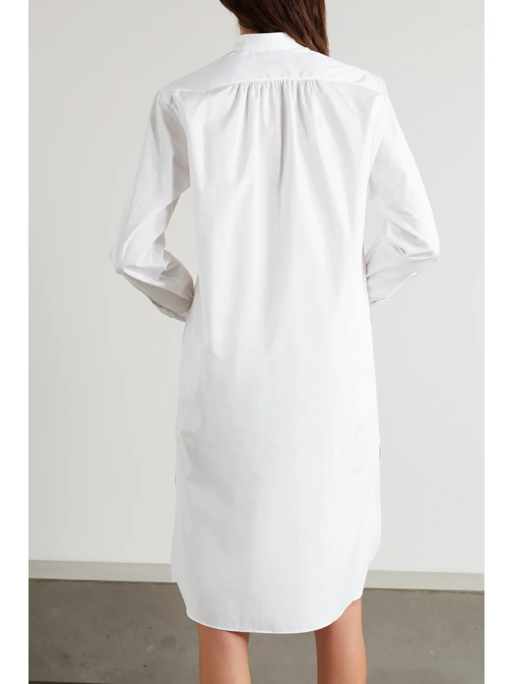 Back view of the Charvet Elysee Oversized Cotton-poplin Nightdress
