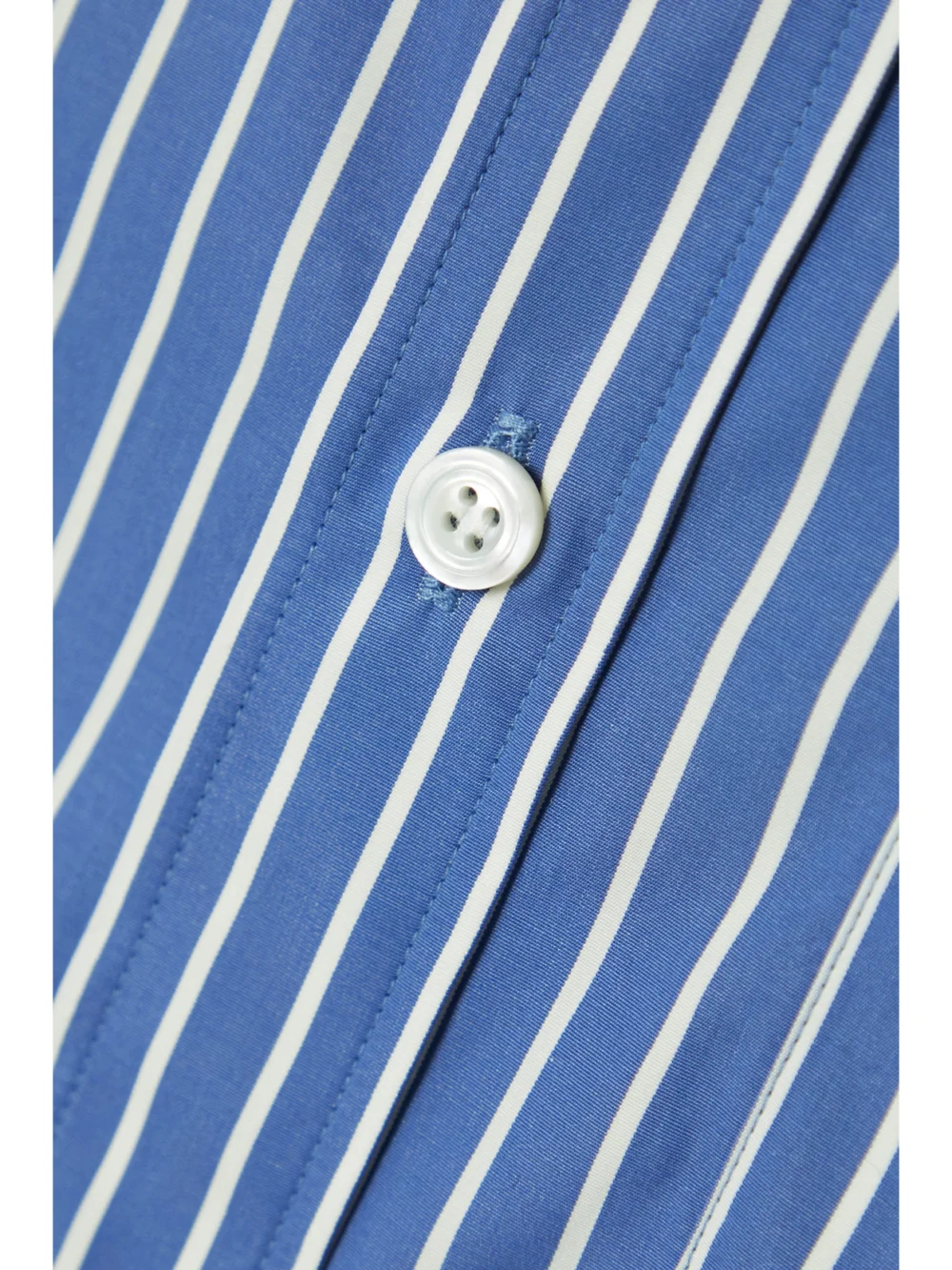 Close-up detail of the Charvet Elysee Oversized Striped Cotton-poplin Nightdress
