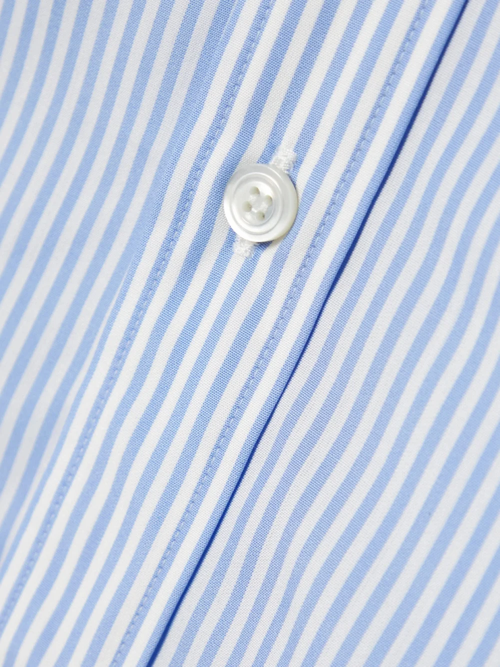 Close-up detail of the Charvet Striped Cotton-poplin Shirt