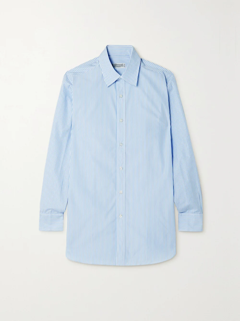 Charvet Striped Cotton-poplin Shirt in blue