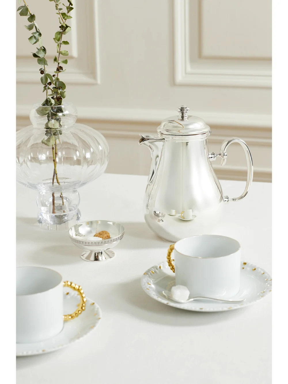 Christofle Albi Silver-plated Coffee Pot, styled view