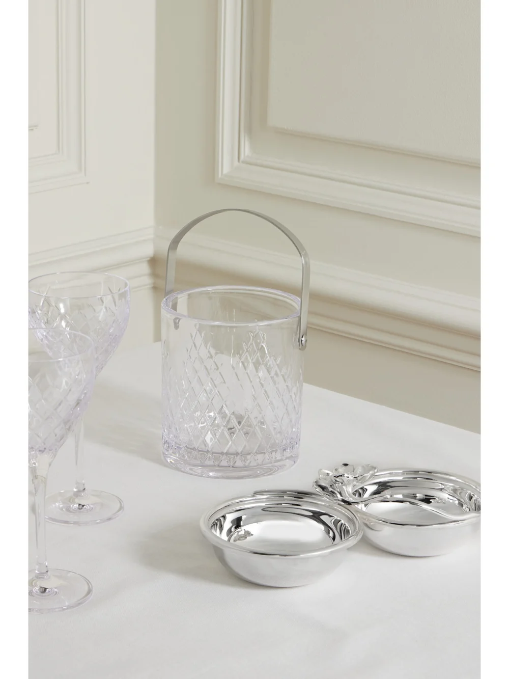Christofle Anemone-belle Époque Silver-plated Serving Dish, styled view