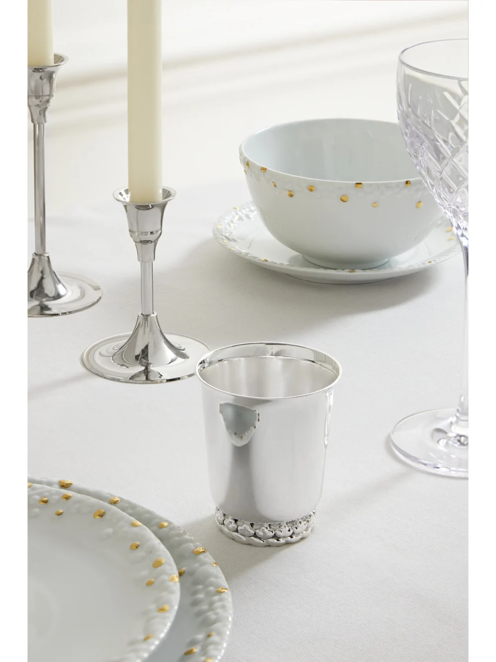Christofle Babylone Silver-plated Cup, styled view