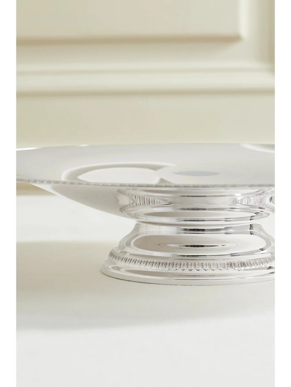 Close-up detail of the Christofle Malmaison Silver-plated Fruit Bowl