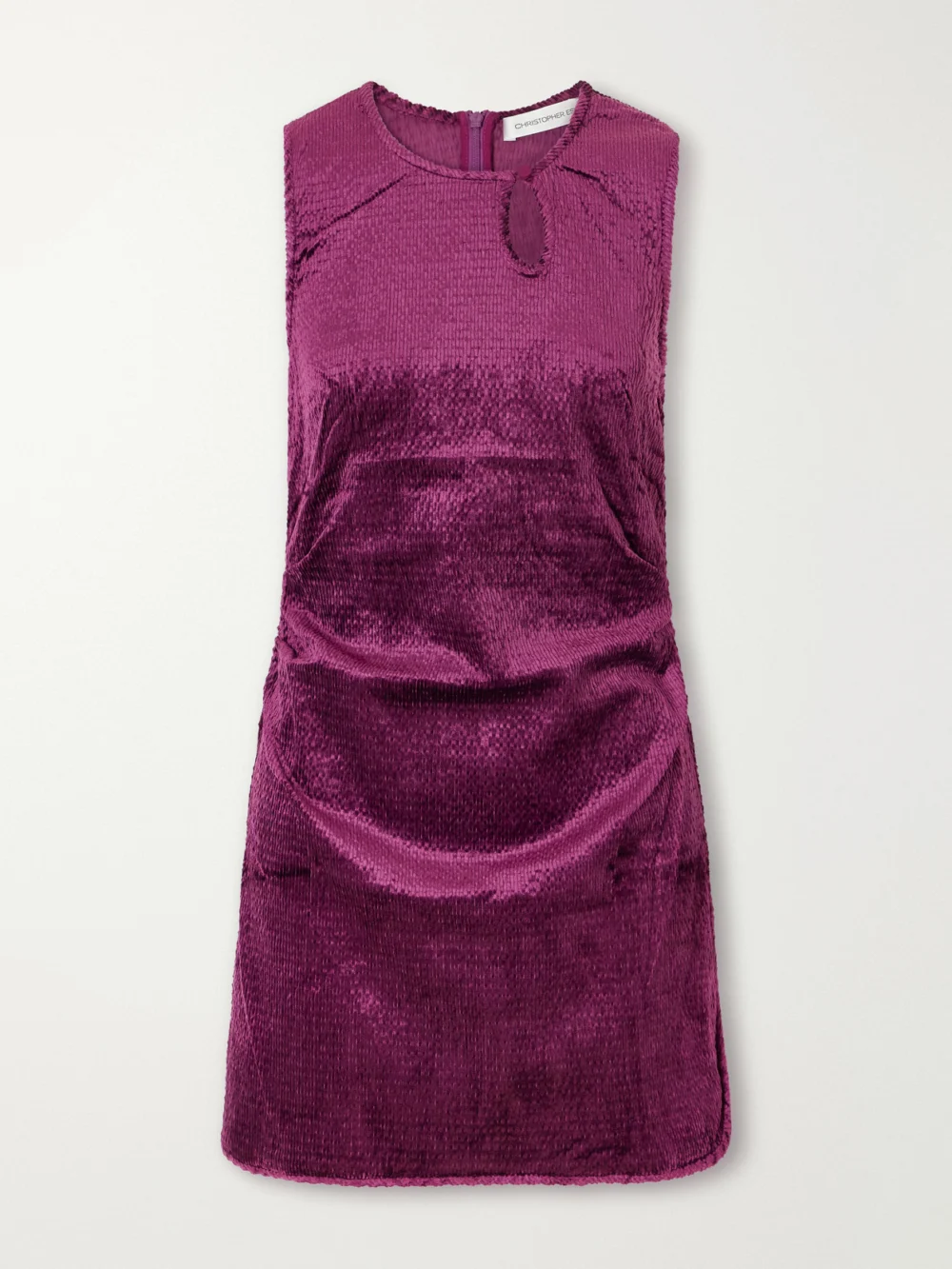 Christopher Esber Loophole Cotton-blend Corduroy Mini Dress in plum