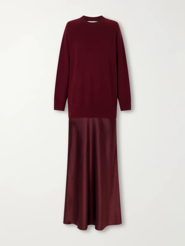 Christopher Esber Monument Cashmere and Silk-satin Maxi Dress