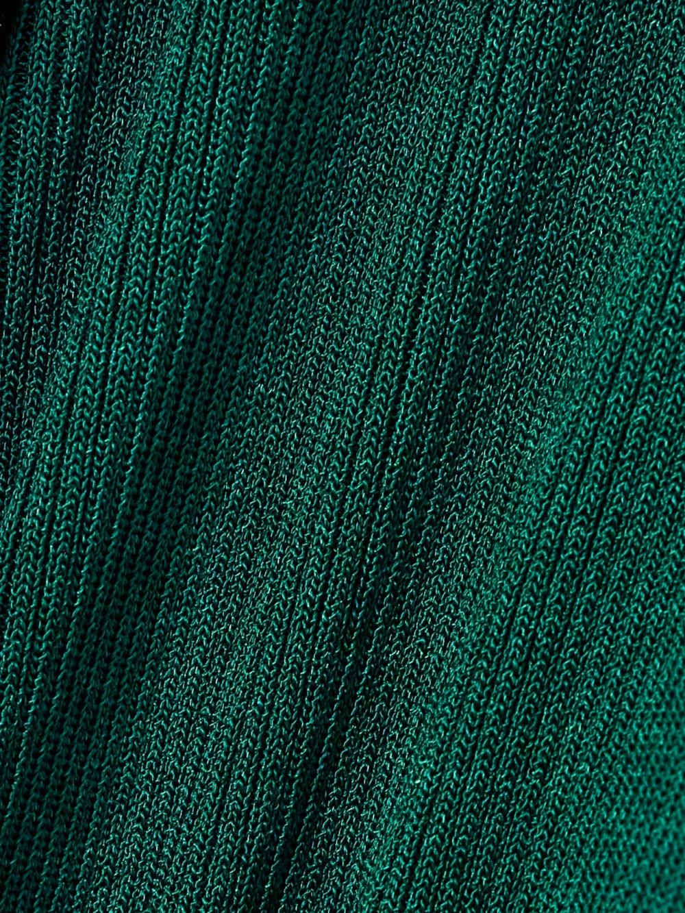 Close-up detail of the Christopher John Rogers Cutout Ribbed-knit Maxi Dress