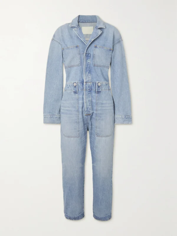 Citizens of Humanity Amel Cropped Organic Denim Jumpsuit