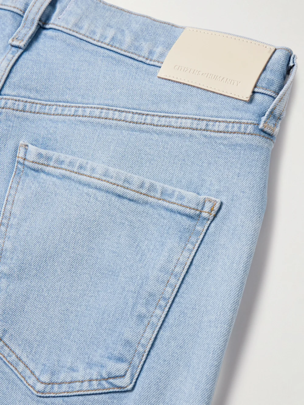Close-up detail of the Citizens of Humanity Loli Mid-rise Wide-leg Jeans