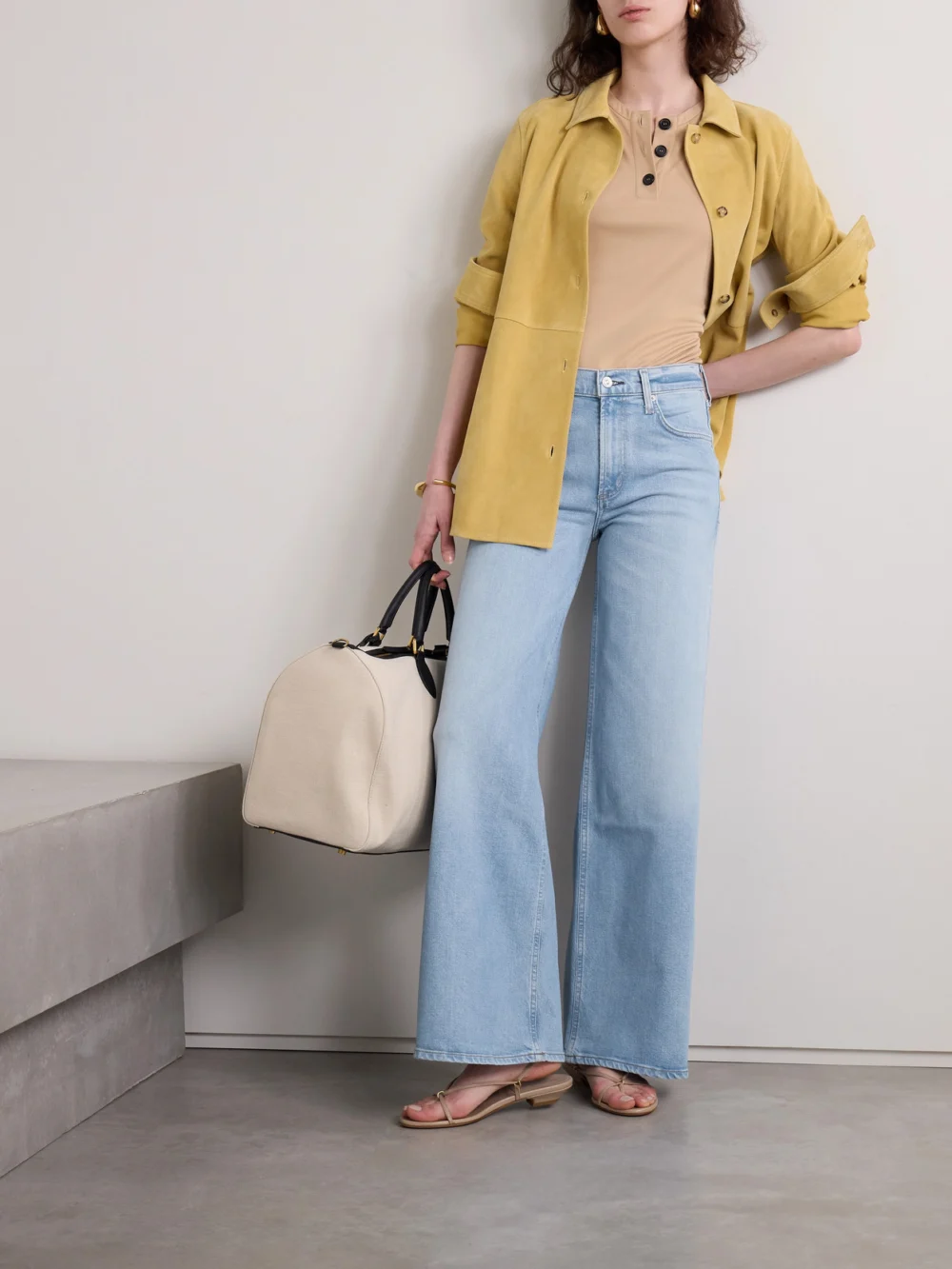 Citizens of Humanity Loli Mid-rise Wide-leg Jeans, worn by a model