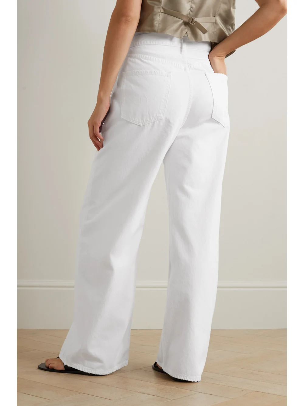 Back view of the Citizens of Humanity Maritzy Pleated Boyfriend Organic Jeans