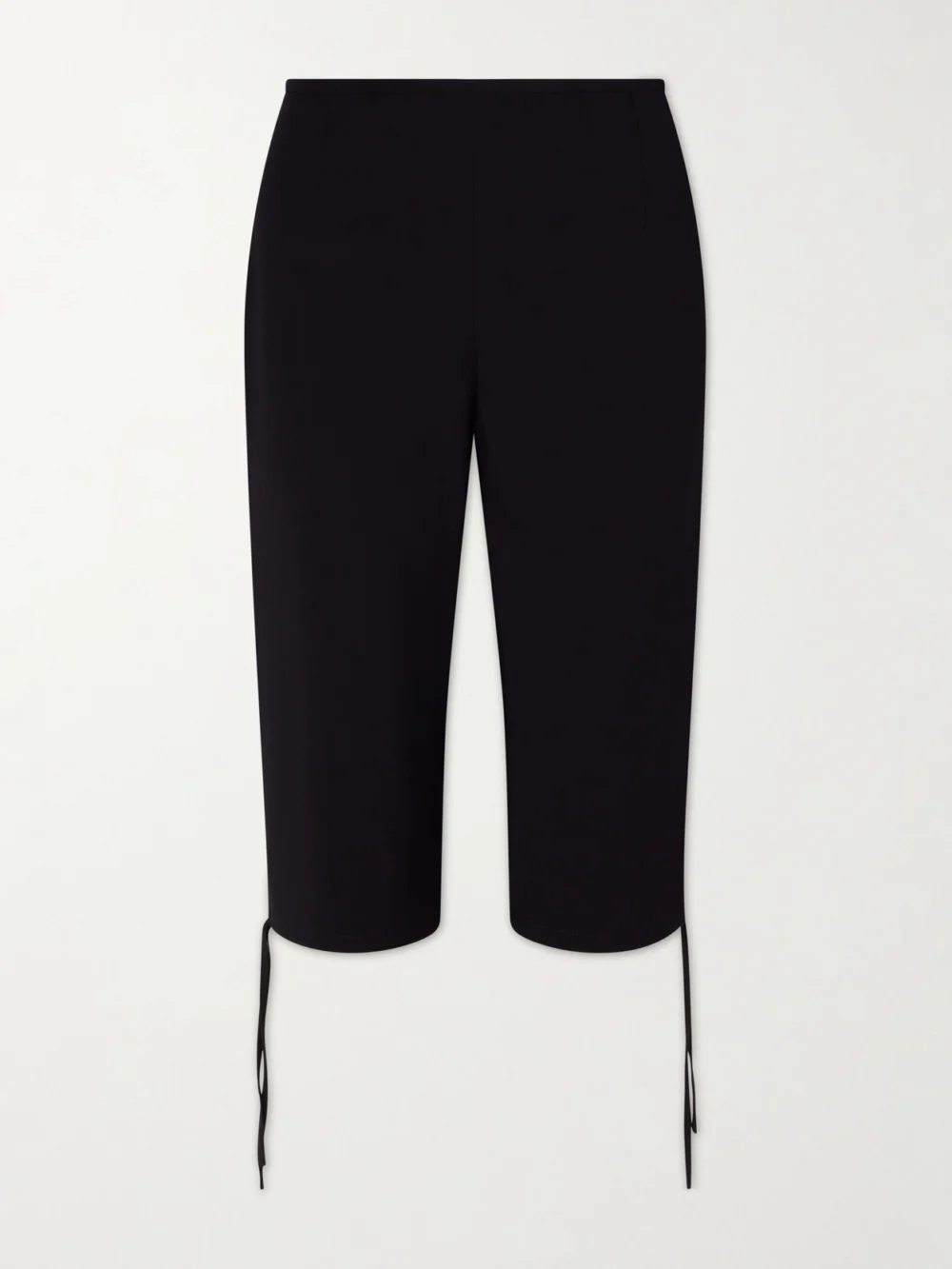 Colleen Allen Theatre Copped Stretch-crepe Straight-leg Capri Pants in black
