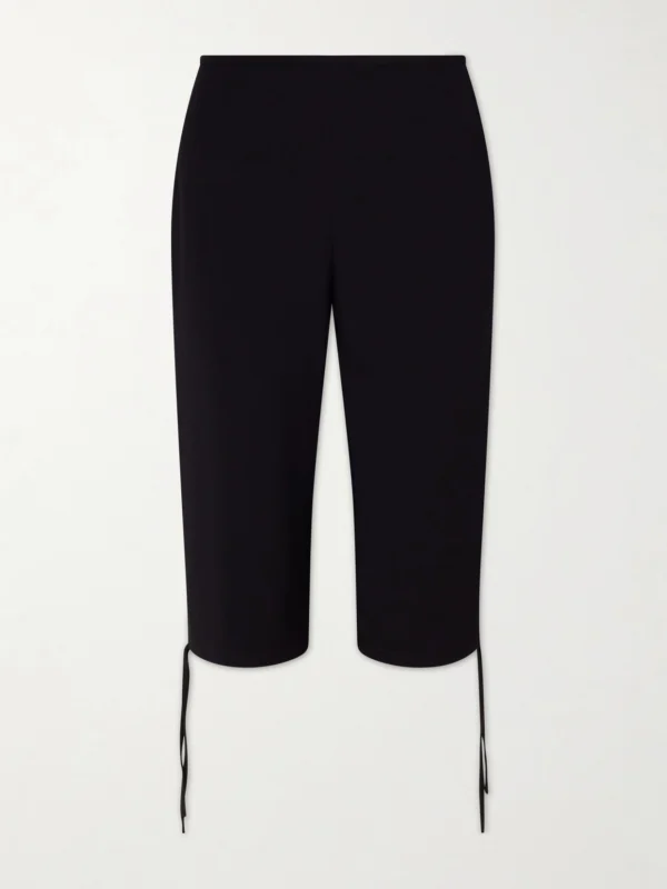 Colleen Allen Theatre Copped Stretch-crepe Straight-leg Capri Pants